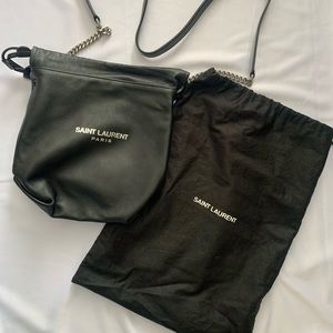YSL Leather Bucket Bag